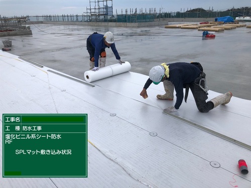 石川県かほく市内 老人施設新築工事 - 防水工事・塗装工事 日精